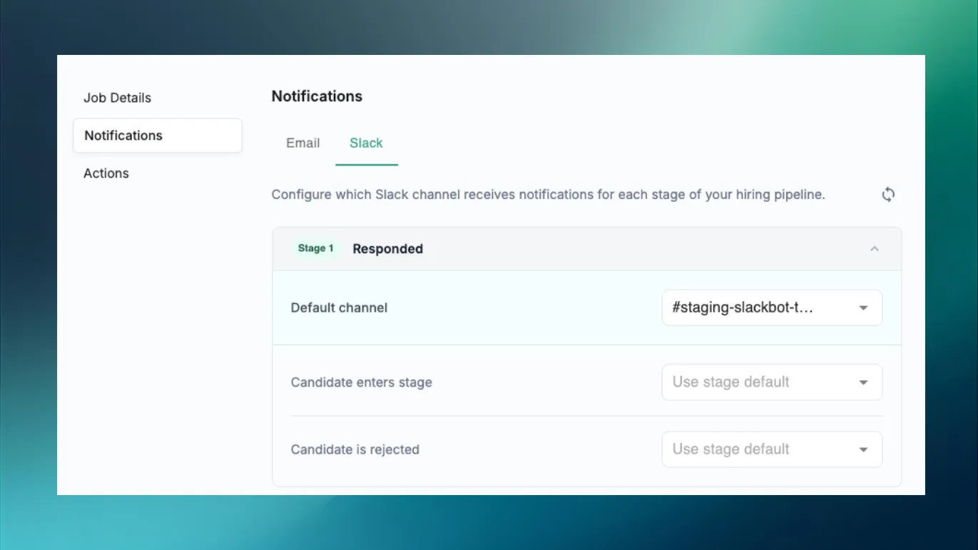 Screenshot: Slack integration